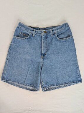 VTG Lee Riders Medium Wash Denim Long Length High Rise 90s Mom Shorts Jorts